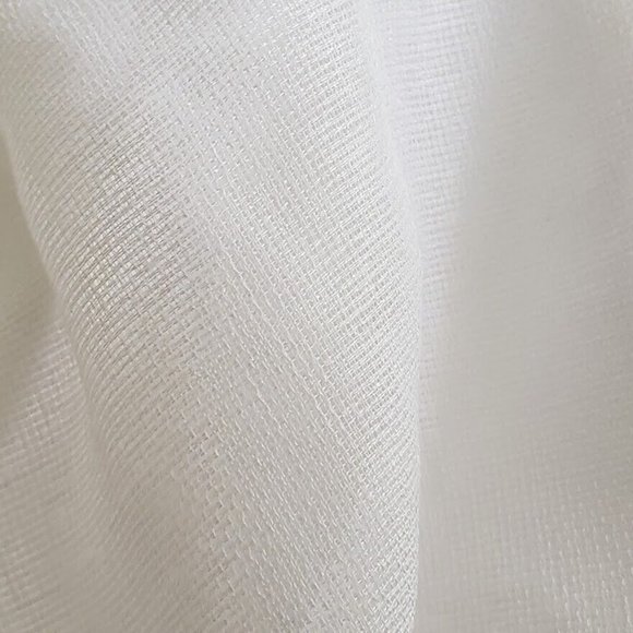 The Curtain Exchange Custom Luxury Drapes 84W 107L Linen & Silk White Euro Pleat - Picture 5 of 9